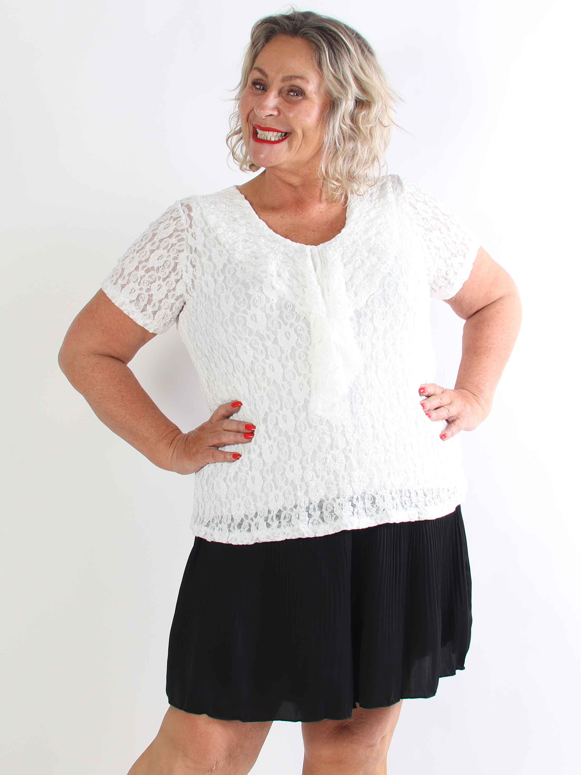 Diddi - Plisseret shorts med elastikkant i livet